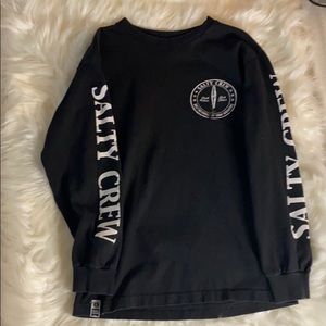 black long sleeve salty crew tee shirt